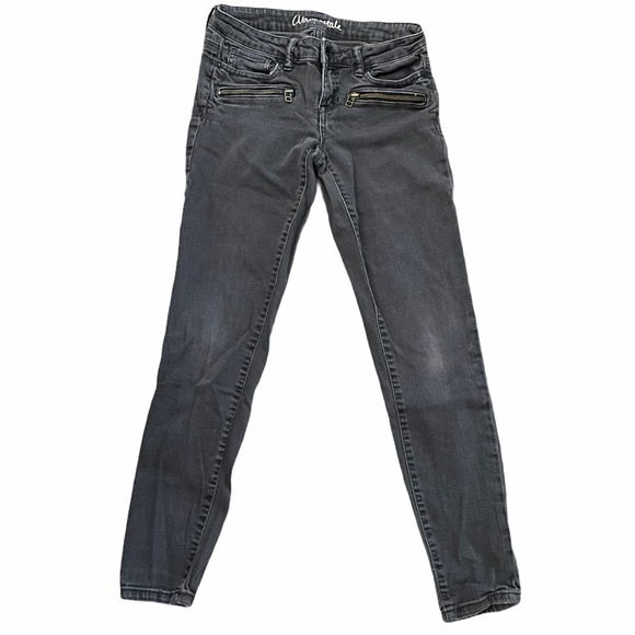 Aeropostale Lola jegging gray zip size 2 - Picture 3 of 4